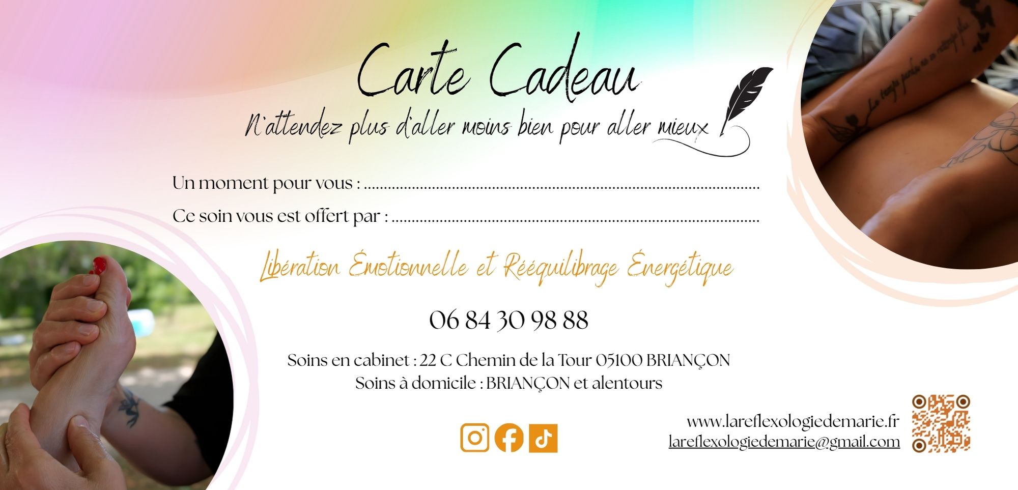 carte cadeau La Réflexologie de Marie